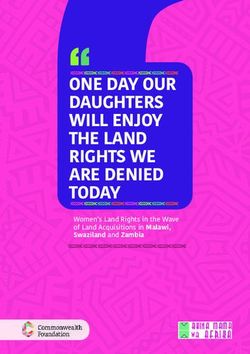 ONE DAY OUR DAUGHTERS WILL ENJOY THE LAND RIGHTS WE ARE DENIED TODAY - Women's Land Rights in the Wave of Land Acquisitions in Malawi