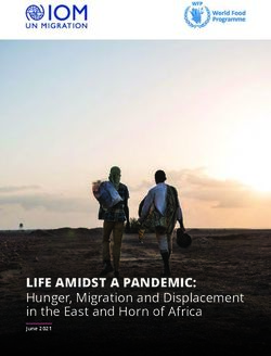 LIFE AMIDST A PANDEMIC: Hunger, Migration and Displacement in the East and Horn of Africa