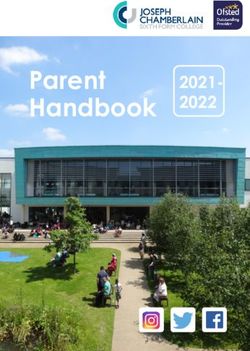 Parent Handbook 2021- 2022 - Joseph Chamberlain College
