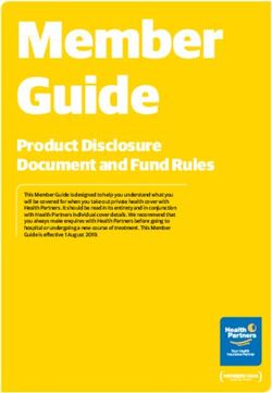 Member Guide Product Disclosure Document and Fund Rules - Health Partners