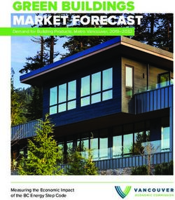 GREEN BUILDINGS MARKET FORECAST - Demand for Building Products, Metro Vancouver, 2019-2032 - Measuring the Economic Impact of the BC Energy Step ...