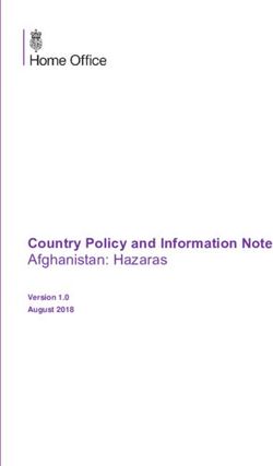 Country Policy and Information Note - Afghanistan: Hazaras Version 1.0 August 2018 - v1.0 (August 2018)
