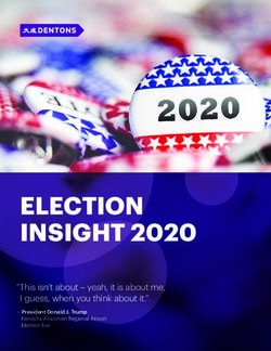 ELECTION INSIGHT 2020 - "This isn't about - yeah, it is about me, I guess, when you think about it." - Dentons