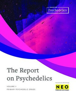 The Report on Psychedelics - VOLUME II PRIMARY PSYCHEDELIC DRUGS - Mind Medicine Australia