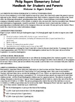 Philip Rogers Elementary School Handbook for Students and Parents