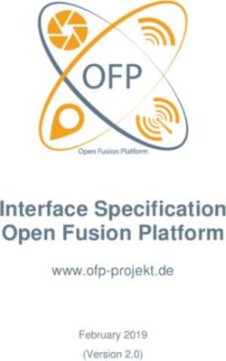 Interface Specification Open Fusion Platform - www.ofp-projekt.de February 2019 (Version 2.0) - Hella