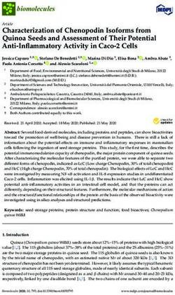 Characterization of Chenopodin Isoforms from Quinoa Seeds and Assessment of Their Potential Anti-Inflammatory Activity in Caco-2 Cells