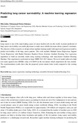 Predicting lung cancer survivability: A machine learning regression model - International Academy of ...