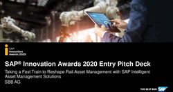 SAP Innovation Awards 2020 Entry Pitch Deck Taking A Fast Train To