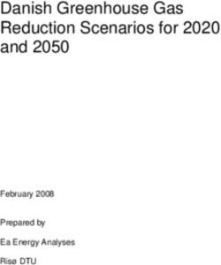 Danish Greenhouse Gas Reduction Scenarios for 2020 and 2050 - February 2008 Prepared by Ea Energy Analyses Risø DTU