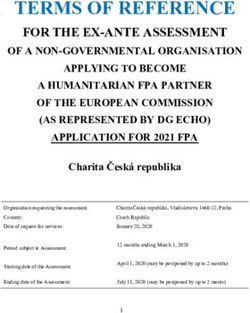 TERMS OF REFERENCE FOR THE EX-ANTE ASSESSMENT