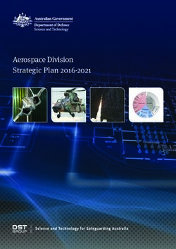 Aerospace Division Strategic Plan 2016-2021