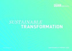 TRANSFORMATION SUSTAINABLE - The Dürr Group