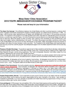 2019 YOUTH AMBASSADOR EXCHANGE PROGRAM PACKET