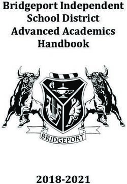 Bridgeport Independent School District Advanced Academics Handbook 2018-2021