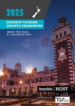 2025 DUNEDIN TOURISM GROWTH FRAMEWORK - TARGET FOR VALUE $1.6 BILLION BY 2025 - Dunedin Host