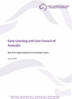 Early Learning and Care Council of Australia - 2021-22 Pre-Budget Submission to the Australian Treasury - Treasury.gov.au