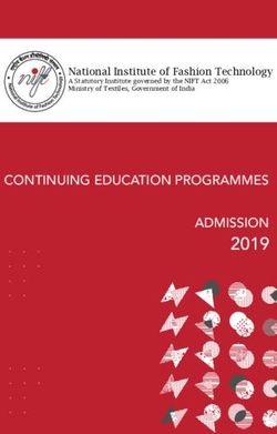 2019 ADMISSION CONTINUING EDUCATION PROGRAMMES - National Institute of Fashion Technology - NIFT