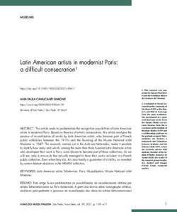 Latin American artists in modernist Paris: a difficult consecration1 - Revistas.Usp.Br