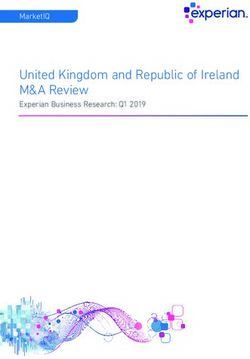 United Kingdom and Republic of Ireland M&A Review - Experian Business Research: Q1 2019 MarketIQ