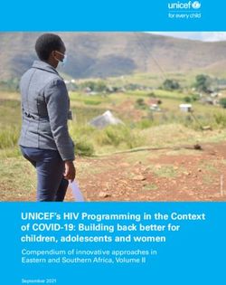 UNICEF's HIV Programming in the Context of COVID-19: Building back better for children, adolescents and women - Compendium of innovative ...