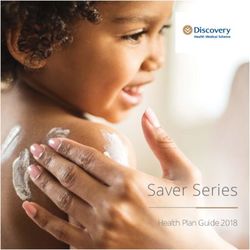 Saver Series Health Plan Guide 2018 - Your Health and Actuarial Consulting Specialists