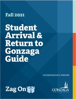 2021 2022 Undergraduate Student Arrival and Return to Gonzaga Guide