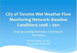 City of Toronto Wet Weather Flow Monitoring Network: Baseline Conditions 2008 2011 - Sharing Loading Estimation Experiences Workshop