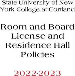 Room and Board License and Residence Hall Policies 2022-2023 - State University of New York College at Cortland