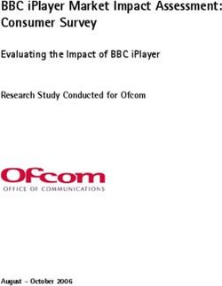 BBC iPlayer Market Impact Assessment: Consumer Survey - Evaluating the Impact of BBC iPlayer