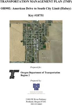 TRANSPORTATION MANAGEMENT PLAN (TMP) - OR99E: American Drive to South City Limit (Halsey) Key #18751 - Oregon Department of Transportation Region ...