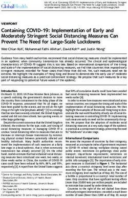 Containing COVID-19: Implementation of Early and Moderately Stringent Social Distancing Measures Can Prevent The Need for Large-Scale Lockdowns