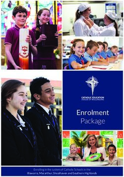 Enrolment Package Enrolling in the system of Catholic Schools in the - Corpus Christi Catholic High School