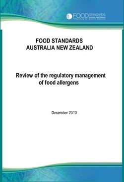 FOOD STANDARDS AUSTRALIA NEW ZEALAND - Review of the regulatory ...