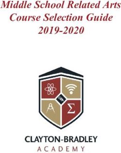 Middle School Related Arts Course Selection Guide 2019-2020