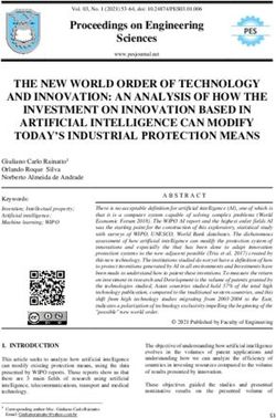 THE NEW WORLD ORDER OF TECHNOLOGY AND INNOVATION: AN ANALYSIS OF HOW THE INVESTMENT ON INNOVATION BASED IN ARTIFICIAL INTELLIGENCE CAN MODIFY ...