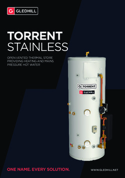 TORRENT STAINLESS - ONE NAME. EVERY SOLUTION - Gledhill cylinders