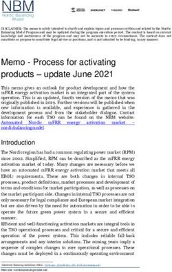 Memo - Process for activating products - update June 2021 - Process for activating products - update June 2021