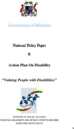 Action Plan On Disability - "Valuing People with Disabilities" - Government of Mauritius