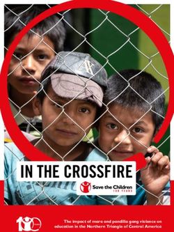 IN THE CROSSFIRE The impact of mara and pandilla gang violence on education in the Northern Triangle of Central America - Save the Children