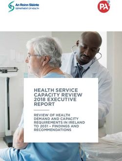 HEALTH SERVICE CAPACITY REVIEW 2018 EXECUTIVE REPORT - REVIEW OF HEALTH DEMAND AND CAPACITY REQUIREMENTS IN IRELAND TO 2031 - FINDINGS AND ...