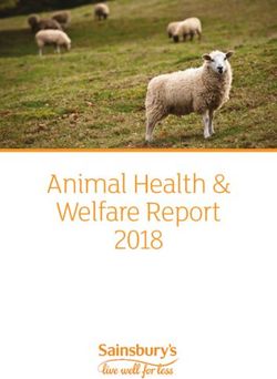 Animal Health & Welfare Report 2018 - Sainsbury's