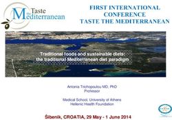 Traditional foods and sustainable diets: the traditional Mediterranean diet paradigm - Šibenik, CROATIA, 29 May - 1 June 2014 Antonia Trichopoulou ...