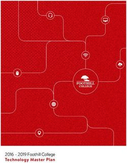 2016 2019 Foothill College - Technology Master Plan