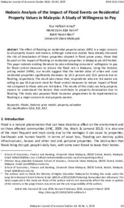 Hedonic Analysis of the Impact of Flood Events on Residential Property Values in Malaysia: A Study of Willingness to Pay