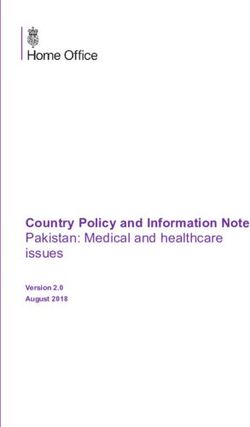 Country Policy and Information Note - Pakistan: Medical and healthcare issues Version 2.0 - v2.0 (August 2018)
