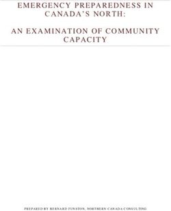 EMERGENCY PREPAREDNESS IN CANADA'S NORTH: AN EXAMINATION OF COMMUNITY