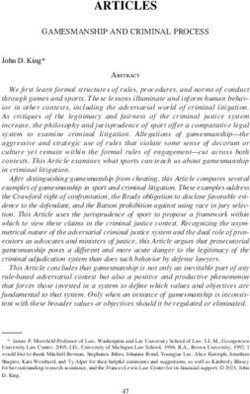 ARTICLES GAMESMANSHIP AND CRIMINAL PROCESS