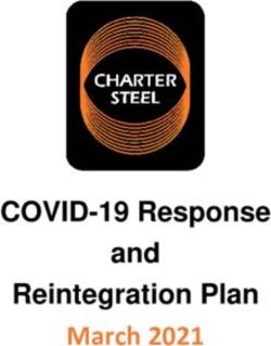 COVID-19 Response and Reintegration Plan - March 2021 - Charter Steel