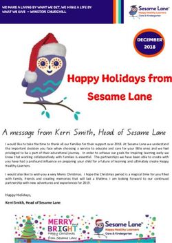 A message from Kerri Smith, Head of Sesame Lane